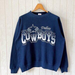Vintage 90s Dallas Cowboys Logo Crewneck Sweatshirt Retro NFL Football Shirt Tee